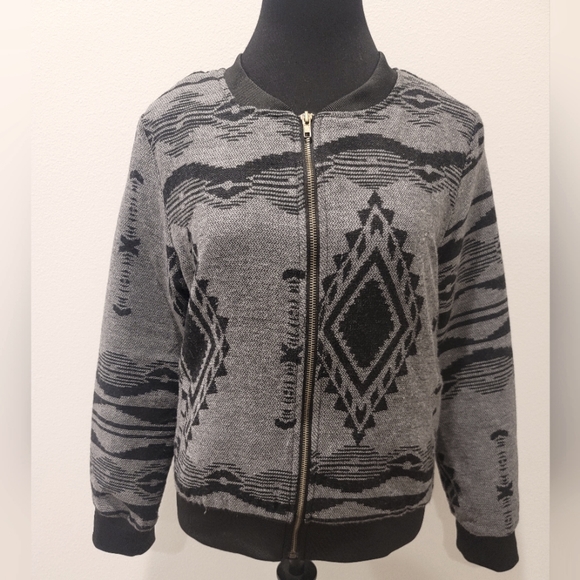 Bentee Jackets & Blazers - Bentee Aztec Bomber Jacket